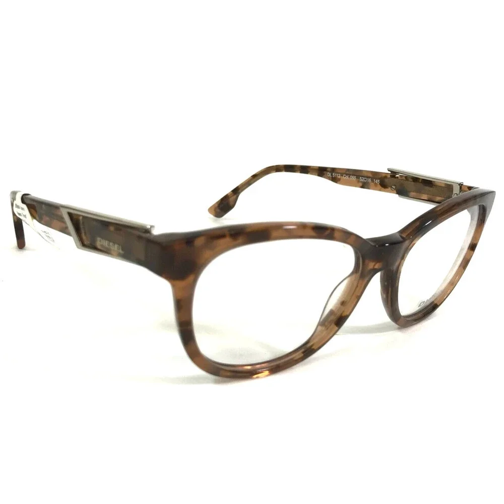 Diesel Eyeglasses Frames DL5112 Col.055 Brown Light Havana Tortoise 52-16-145